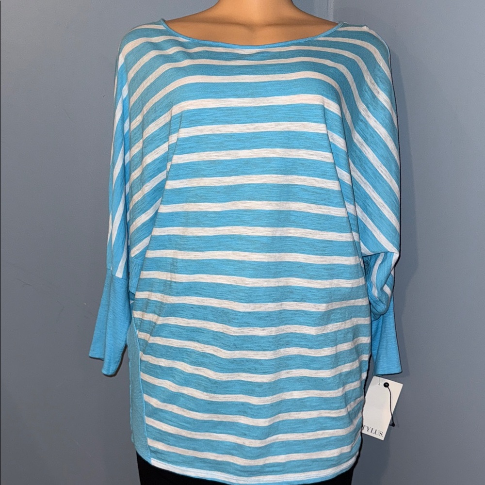 Chic Stylus Striped Top - Size Medium